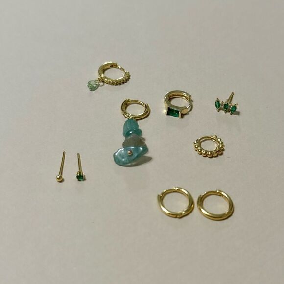 Boho stone drop earrings N652 - Picture 2 of 4